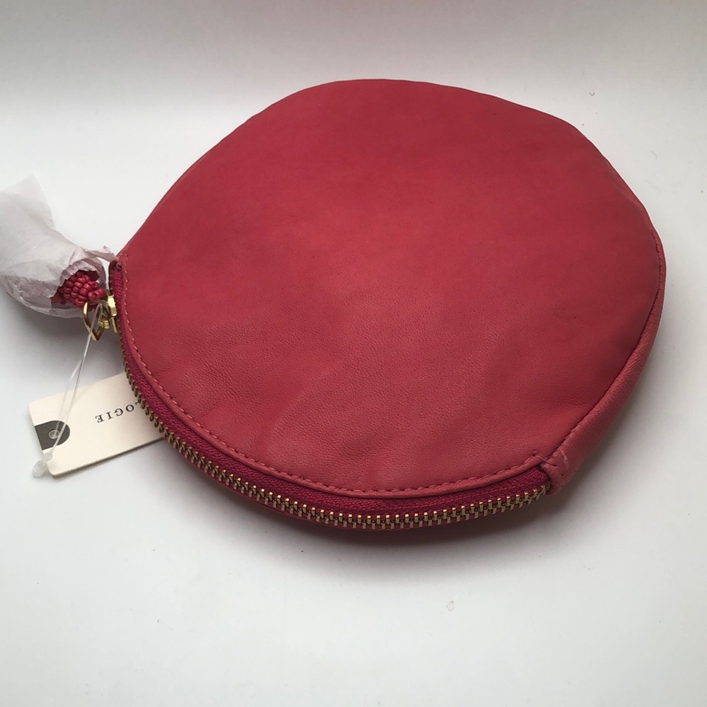 Anthro Embellished Leather Monogram Pouch A - Picture 4 of 5